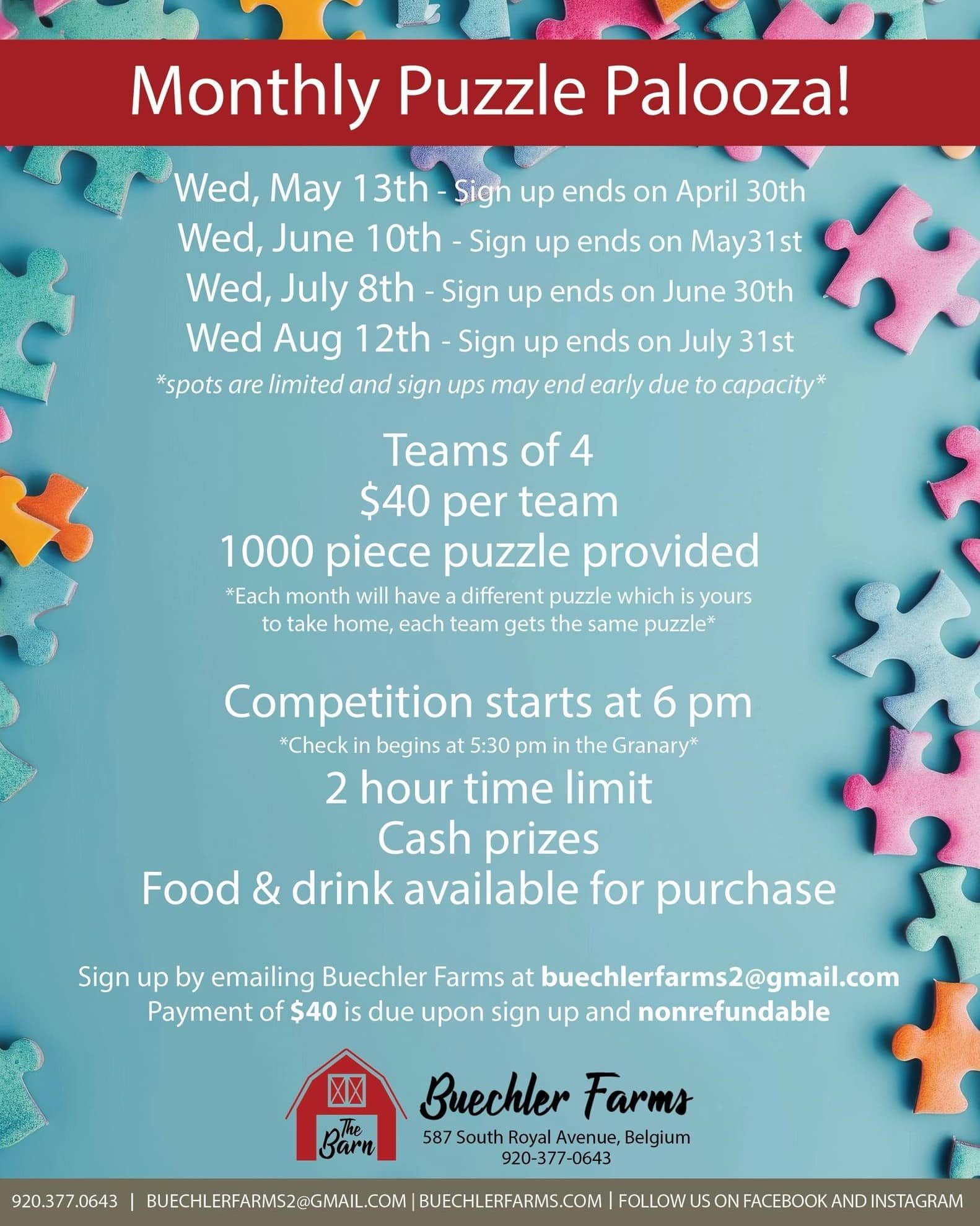 Puzzle palooza event at beuchler farms